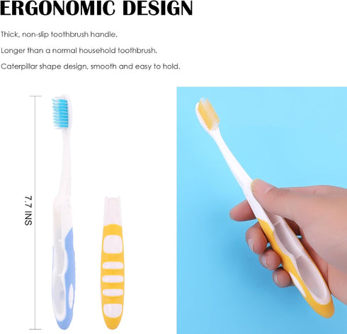 EasyHonor Travel Toothbrush Bulk, Folding Toothbrush with Medium Soft bristles, for Hiking, Camping, Traveling, School, and Home Supplies. (12 Pcs...