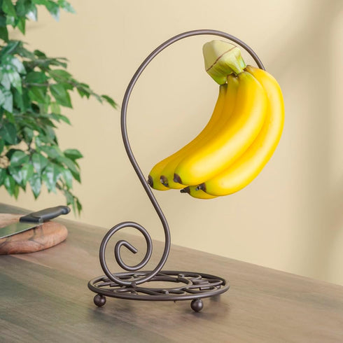 Home Basics Collection Scroll Banana Tree, Bronze...