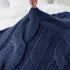 Battilo Navy Cable Knit Throw Blankets for Couch, Super Soft Warm Cozy Decorative Knitted Throw Blanket for Bed, Sofa, Chair 50"x60"...