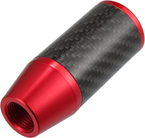X AUTOHAUX Automatic Manual Gear Stick Shift Knob Transmission Gear Lever Stick Shifter Handle Carbon Fiber Pattern Red...