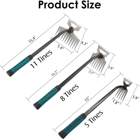 Garden Hand Weeder, Weed Puller Tool, Durable Manganese Steel with Non-Slip Handle, Multi-Purpose Hand Weeder Tool for Garden and Vegetable Garden...