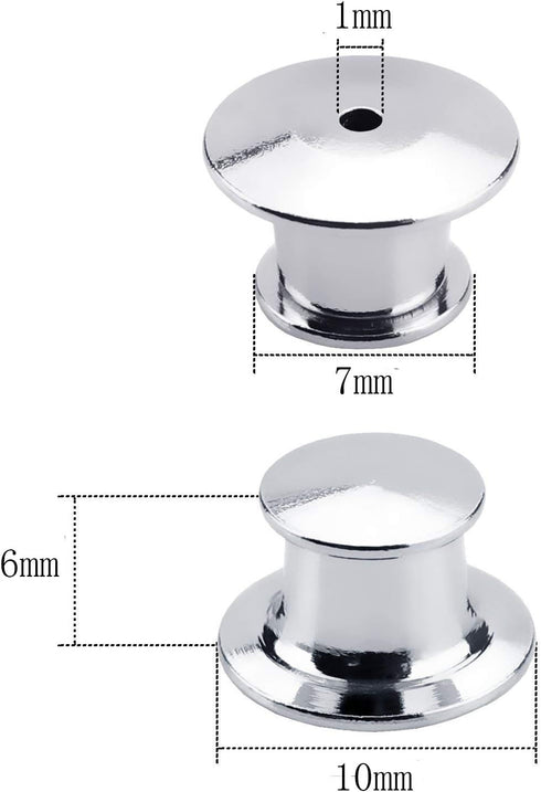 E-lishine 50 Pcs Metal Pin Backs Locking Pin Keepers No Tool Required?Locking Clasp with Storage Case...