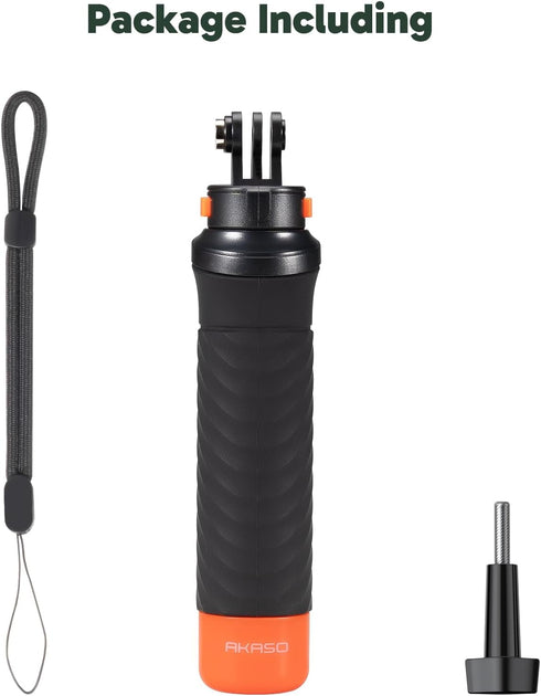 AKASO Waterproof Floating Hand Grip Compatible with AKASO Action Camera EK7000/Brave 4/Brave 7 LE/Brave 7/Gopro Hero12/11/10/ 9/Max/DJI Osmo Actio...