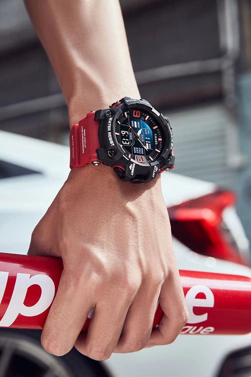 Men's Military Watches Outdoor Sports Digital Watch Waterproof LED Date Alarm Wrist Watches for Men...