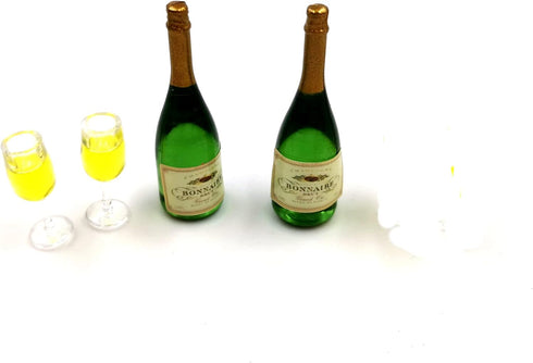 Doll House Furnitures Champagne Glasses Set Miniature Dollhouse Toy Kitchen Wine Cabinet Decoration Accessories 1 12 Scale...