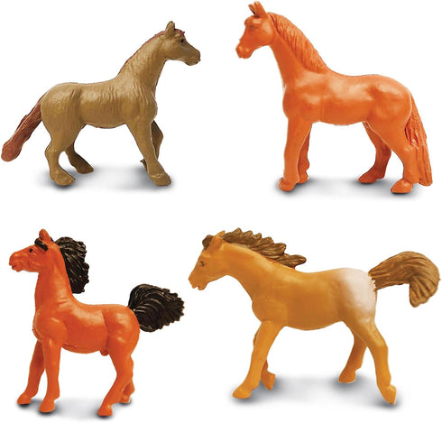 Safari Ltd. Horses TOOB - 12 Hand-Painted Mini Figurines Including Friesian, Haflinger, Stallion, Bay, Chestnut, Jutland, Trakehner, Clydesdale, &...