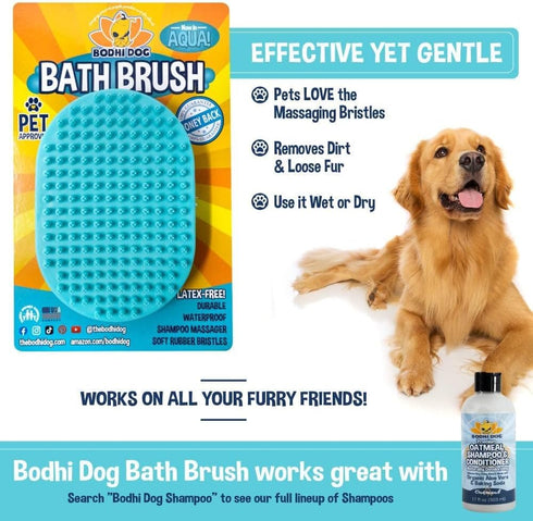 Bodhi Dog Shampoo Brush | Pet Shower & Bath Supplies for Cats & Dogs | Dog Bath Brush for Dog Grooming | Long & Short Hair Dog Scrubber for Bath |...