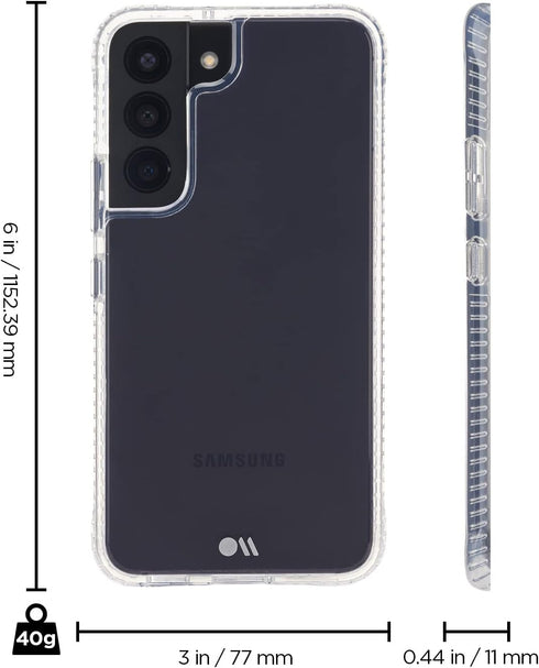 Case-Mate - Tough Series - Case for Samsung Galaxy S22-15 ft Drop Protection - 6.1 Inch - Tough Clear Plus...