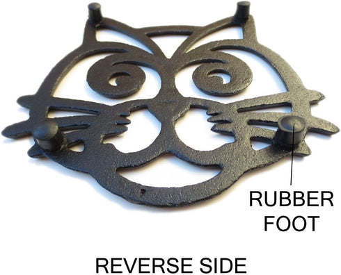 Cat Trivet - Black Cast Iron - for Kitchen & Dining Table - More Than One Makes a Set for Counter, Wall Art or Decoration Accessory - Housewarming...