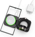 Aluminum Alloy Wireless Charger for Samsung, Foldable 2 in 1 Travel Wireless Charging Station Compatible with Samsung Galaxy S24 S23 Ultra Z Flip ...