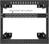 Jingchengmei 12 Port/Way/Hole Hinged Patch Panel - 1U 19" Rack Mount D-Type Connectors - Audio with Hinged Side (H1U12D, Black)...