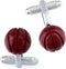 3D Red Basketball Men's Cuff links With Gift Box....