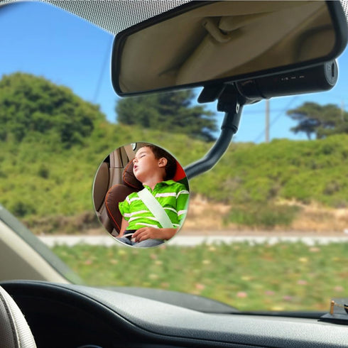 Rear View Mirror, Interior Rear View Mirror Extender, Convex Rear View Mirror with Suction Cup, Anti Glare 360 Degrees Adjustable Wide Angle HD Au...