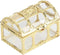 Fdit 12pcs Square Treasure Chest Shape Wedding Candy Box Chocolates Container Jar Decoration Gift for Children's Day Wedding Party (Gold)...