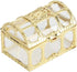 Fdit 12pcs Square Treasure Chest Shape Wedding Candy Box Chocolates Container Jar Decoration Gift for Children's Day Wedding Party (Gold)...