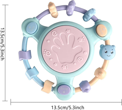 Kids Musical Durm Toy Beading Durm Sound Toy Early Hand Development Educational Learning Music Toy for Boys Girls 18M+...