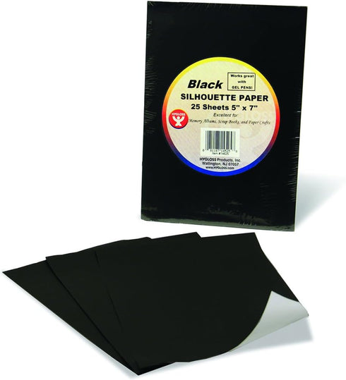 Hygloss Products Black Silhouette Paper – Tracing Portrait Drawing Crafts Paper - 5 x 7 Inch, 25 Sheets...