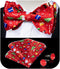 DiBanGu 3PCS Christmas Bow Ties for Men Tuxedo Wedding 100% Silk Men’s Self Tie Bow Tie and Pocket Square Cufflinks Set...