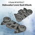 4 Pack W10195417 UPGRADED Dishwasher Wheels Lower Dish rack Wheel for Kitchen-Aid Whirlpool Kenmore Dishwasher Rack Roller Replacement Part Number...