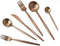 JASHII 18/10 Rose Gold Flatware Rose Gold Silverware Set 304 Stainless Steel Copper Flatware Cutlery Set| 6-Piece Adaline Royal Modern Satin Finis...