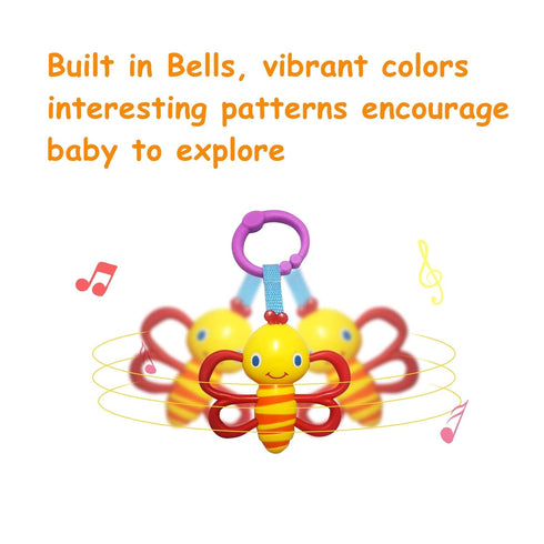 Baby Toys, Cartoon Animal Hanging Rattle Toys, Handbells Baby Rattles, Baby Bed Crib Car Seat Travel Stroller Toys for Infant, Best Birthday Gift ...