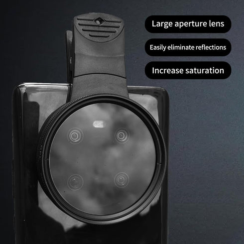 52mm Clip-on CPL Phone Camera Lens Filter, Phone Lens Filter Kit, Universal CPL Filter Compatible with iPhoneSamsung/Android Smartphones(Size:52mm...
