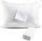 FAUNNA 600TC 100% Cotton Pillow Protectors, Queen Size (20x30), 4 Pack, Oeko-TEX Certified, Hotel Grade Pillow Cover with Silent Zipper, Zip Up Pi...