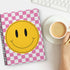 Retro Happy Face Spiral Notebook / 8.5" x 11" Journal / 120 Wide Ruled Pages/Durable Gloss Laminated Softcover/Black Wire-o Spiral Binding/Made in...