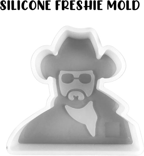 Cowboy Silicone Mold | Rip Crafting Mold for Freshies, Epoxy, & Soap | 4.25" Wide x 4" Long x 1" Deep | Send Rip | Y Jacket Oven Safe...