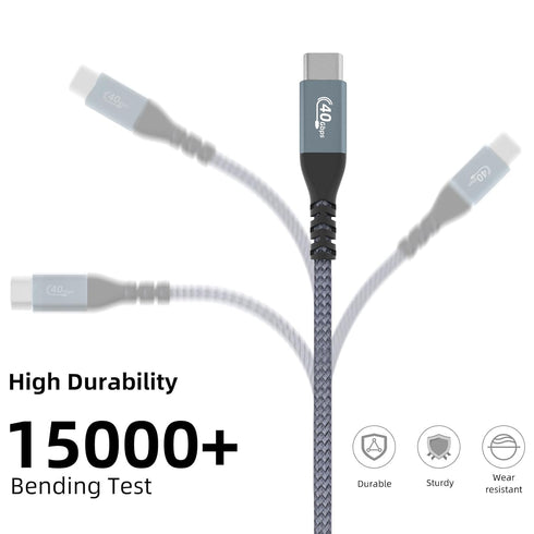 100W USB4 Cable, USB C to USB C Cable, 40Gbps Data Transmission, 3.3FT Type C Fast Charging Cable Compatible with Thunderbolt 3, Laptop, Docking, ...