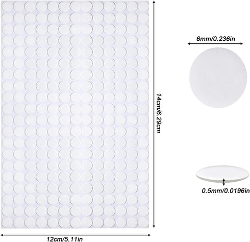 10 Sheets Double Sided Adhesive Dots, 2600pcs Strong Adhesive Transparent Dots Waterproof Dot Glue Stickers Traceless Round for DIY Craft Home Sup...
