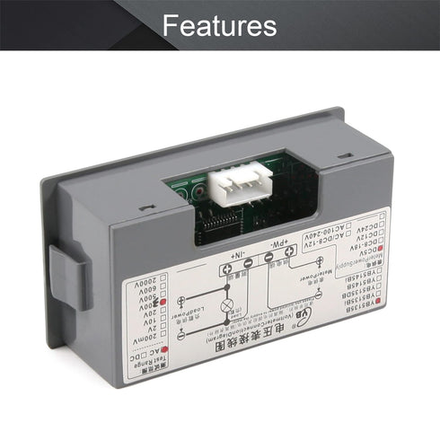 Fielect Digital AC Voltmeter Panel AC 0-300V LED Digital Volt Voltmeter Panel AC Voltmeter, 3 1/2 Digit...