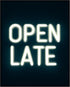 Posterizer 1 pcs-OPEN LATE sign poster with neon font 1-Kitchen & Bar Art-Gift for Men Women Teens-Art Poster Print for Home, Office, Store, Bar- ...