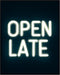 Posterizer 1 pcs-OPEN LATE sign poster with neon font 1-Kitchen & Bar Art-Gift for Men Women Teens-Art Poster Print for Home, Office, Store, Bar- ...