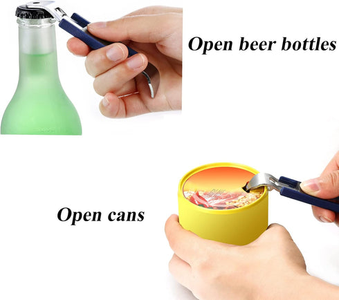 3 Pieces Magnetic Bottle Openers Can Opener Classic Beer Opener Stainless Steel Small Bottle Opener Can Tapper with Magnet for Camping and Traveli...