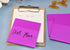 4 Pack Transparent Sticky Notes 7.6x7.6CM Self-Stick Book Tabs 200 Sheets Waterproof PET Post Memo Label Markers Sticky Notes Pad (Purple)...