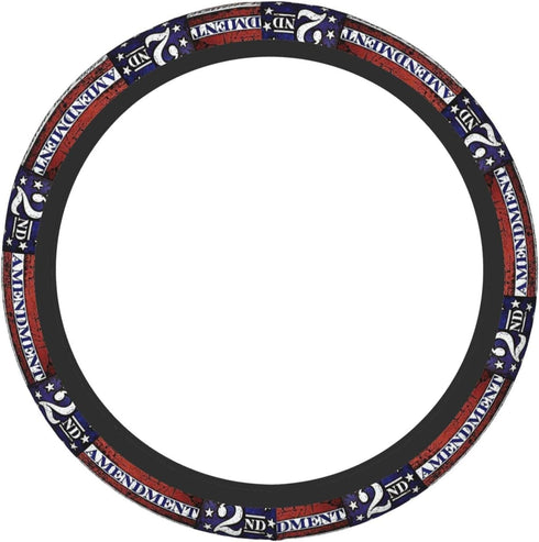 2nd American Flag Steering Wheel Cover - Universal Elastic Stretch Steering Wheel Covers Fits Most Vehicles...