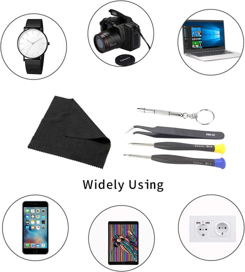 Eyeglass Repair Kit with Anti Slip Glasses Nose Pad Replacement and Glasses Screws, Tool Kits for Sunglass, Eye Glass Repairing Kit with Eyeglass ...