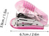 Hand Stapler, 2-Piece Mini Stapler with Pin Puller for Binding Documents (Purple Pink)...