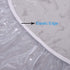 Clear Round Vinyl Fitted Tablecloth Waterproof Oilcloth Heavy Duty Elasticized Table Cover Elastic Edge Design Plastic Tablecloth Protector for Ro...