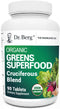 Dr. Berg's Greens Superfood Cruciferous Vegetable Tablets - Vegetable Supplements for Adults w/ 11 Phytonutrient Super Greens Tablets - Energy, Im...