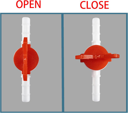 5/16-Inch Drip Irrigation Barbed Valve, Drip Line Ball Valve Shut-Off Plastic Switch Hose Connectors, Drip Irrigation Tubing Parts for Drip Irriga...