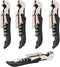 Professional Waiter Corkscrew Wine Openers Set (4 PCS),Upgraded with Heavy Duty Stainless Steel Hinges Wine Key for Restaurant Waiters, Sommelier,...