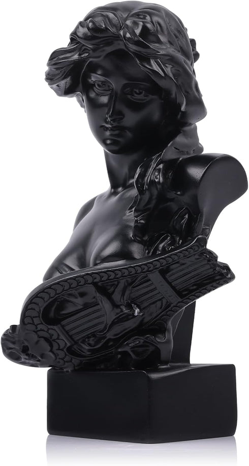 LCCCK 6" H Black Greek Mythology Bust Statue, Resin Aphrodite Statue and Sculpture for Coquette Room Decor, Dark Academia Room Decor, Bookshelves,...