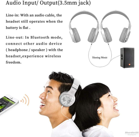 Bluedio V5.0 Bluetooth Headphones Over Ear, Wireless Bluetooth On-Ear Stereo Earphones Noise Cancelling, Soft Memory-Protein Earmuffs, w/Mic (Blac...