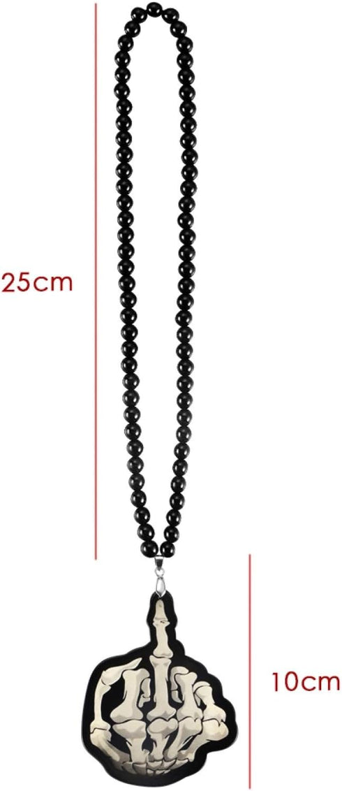 FJKWLC Car Rear View Mirror Pendant Car Pendant Acrylic Skeleton Hand Bones Rear View Mirror Charms Ornaments Mirror Trim Hanging Suspension Gift ...