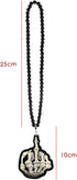 FJKWLC Car Rear View Mirror Pendant Car Pendant Acrylic Skeleton Hand Bones Rear View Mirror Charms Ornaments Mirror Trim Hanging Suspension Gift ...