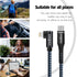 90 Degree iPhone Charger Fast Charging Cable 2Pack 10ft 6ft USB C to Lightning Right Angle Black......