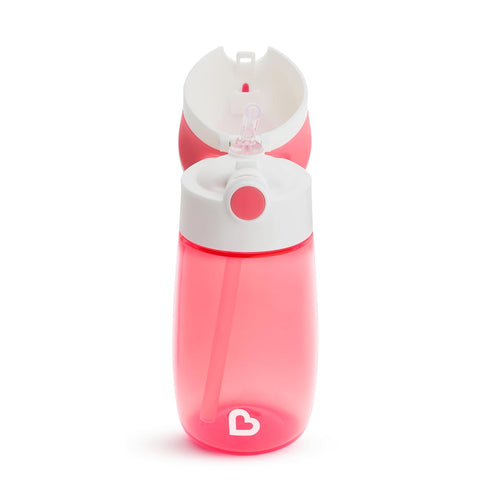 Munchkin® Flip & Go™ Toddler Sippy Cup with Straw, 12 Ounce, Ultra Durable Tritan Material, Pink...