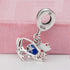 Puerto Rico Map Flag Pendant, Frog Pendant, Animal Enamel Charm - 925 Sterling Silver Fit European Bracelet & Necklace...
